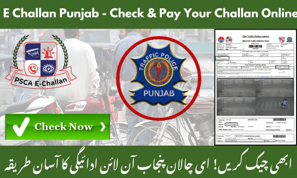 Punjab Traffic Police e-Challan system information